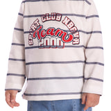 Conj. camiseta listrada manga longa + calça jeans