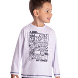 Camiseta manga longa branca games