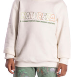 Conj. moletom casaco off white natureza + calça estampada verde