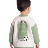 Conj. moletinho casaco futebol + calça verde