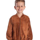 Jaqueta em suede marrom