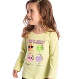 Blusa manga longa verde libras e braille