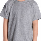 Camiseta manga curta algodão cinza mescla