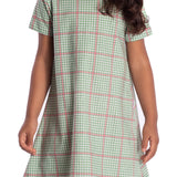 Camisola xadrez pied de poule verde