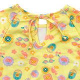Maiô/body praia manga longa tropical amarelo