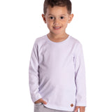 Camiseta manga longa algodão branca