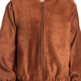 Jaqueta em suede marrom