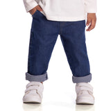 Calça jeans escuro cós moletom