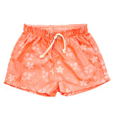 Shorts tactel praia conchas salmão