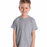 Camiseta manga curta algodão cinza mescla