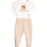 Conj. body manga longa + calça peluciada capivara