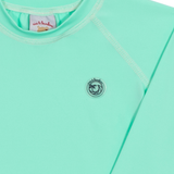 Camiseta praia manga longa proteção UV neon verde