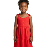Vestido infantil malha vermelho