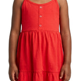 Vestido infantil malha vermelho