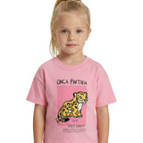 Blusa malha rosa patch onça-pintada