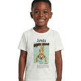 Camiseta infantil malha off-white patch jupará