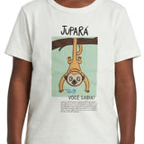 Camiseta infantil malha off-white patch jupará