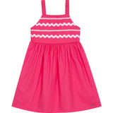 Vestido sem manga detalhe sianinha rosa