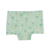 Kit 3 calcinhas off white, verde e amarela florzinha