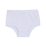 Kit 3 calcinhas branca rosa e ursinha