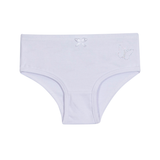 Kit 3 calcinhas básicas brancas com strass