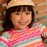 Maiô/body praia manga longa ondas coloridas