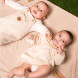 Body vestido manga longa linho