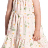 Vestido infantil cotton estampado abacaxi