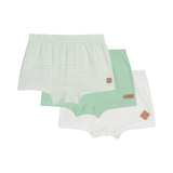 Kit 3 cuecas verde listrada e branca