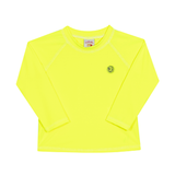 Camiseta praia manga longa proteção UV neon amarelo
