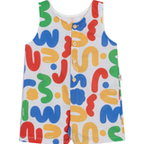 Macacão moletinho letras coloridas