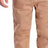 Calça de sarja com elastano cáqui