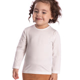 Camiseta térmica com interior peluciado off white