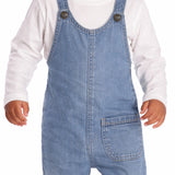Jardineira jeans unissex