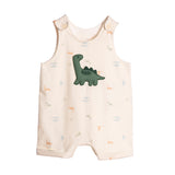 Macacão curto bebê cotton estampado dinos