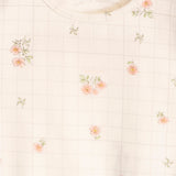 Conj. body floral + shorts verde