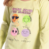 Blusa manga longa verde libras e braille