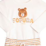 Conj. body manga longa + calça peluciada capivara